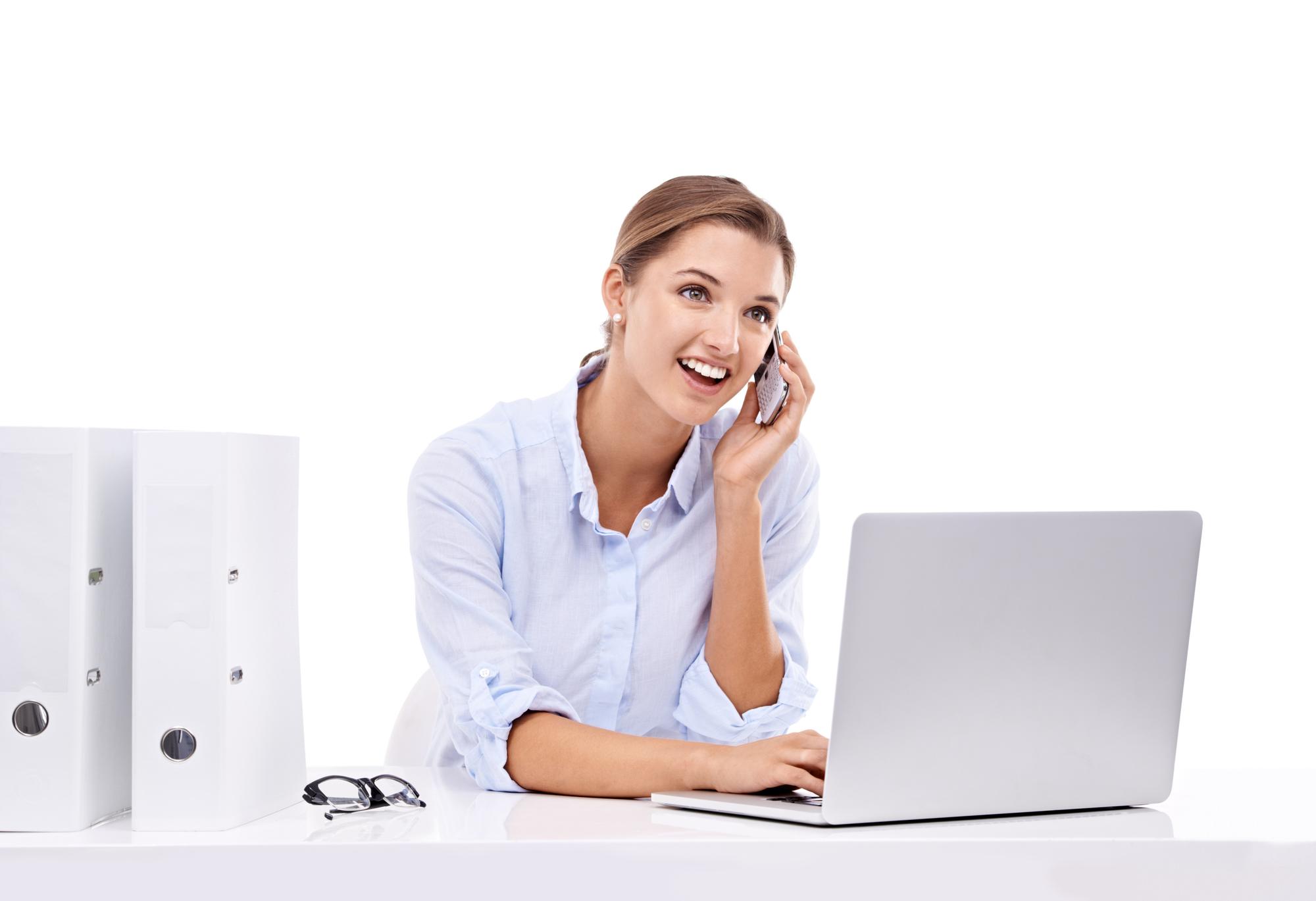 Contact team at desk